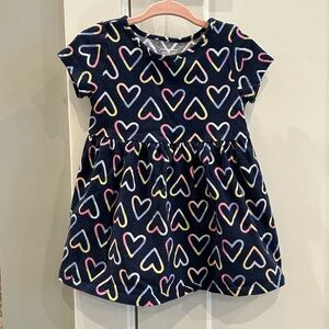 Jumping Beans Navy Heart Print Dress